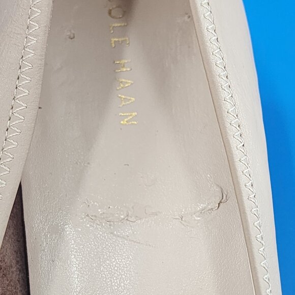 COLE HAAN Waterproof Elsie Logo Wedge in Patent Maple Sugar Tan Color - Picture 10 of 11